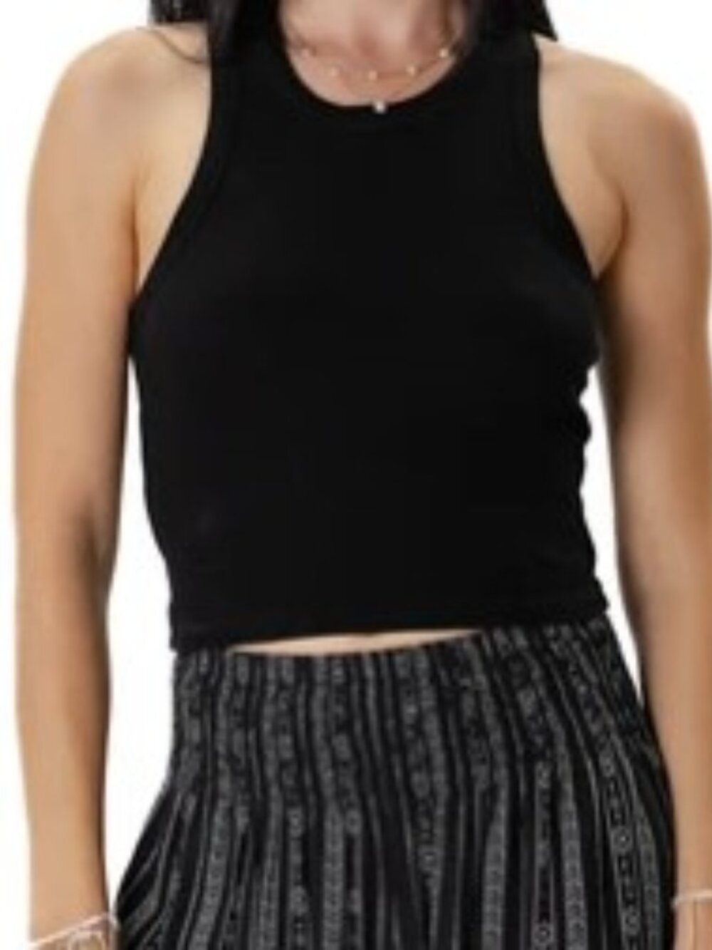 Lotus and Luna Cropped Racerback Ribbed Tank